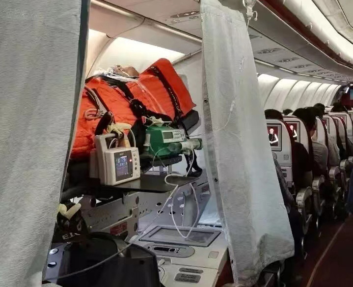 图木舒克市跨国医疗包机、航空担架